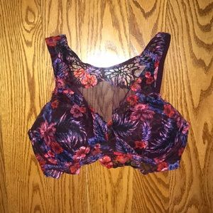 VS PINK High Neck Lace Bralette